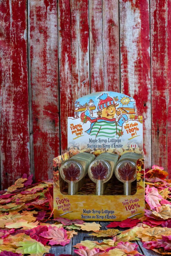 REAL MAPLE SYRUP lollipop Displays