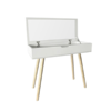 Modern White Desk with Storage