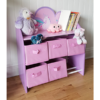 Unicorn Toy Organzier Bookshelf W/ 6 Fabric Bins